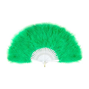  Fluffy Feather-Fill Hand Held Fan